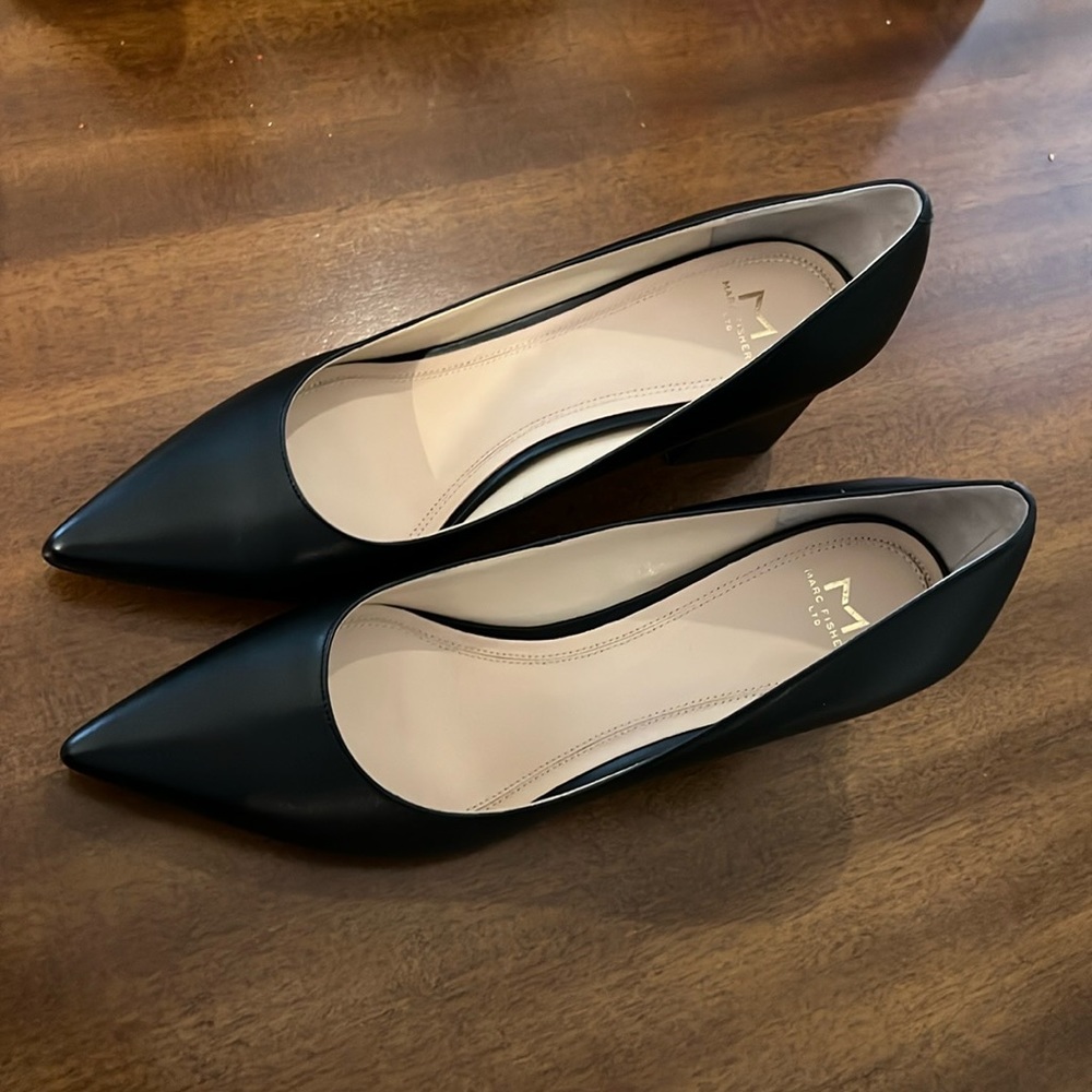 Marc Fisher - Zala Leather Block Heel Pumps